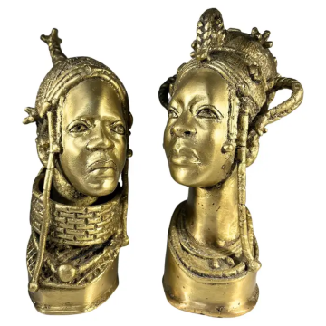 Magnifique Benin Oba And His Queen (Queen Mother Head)